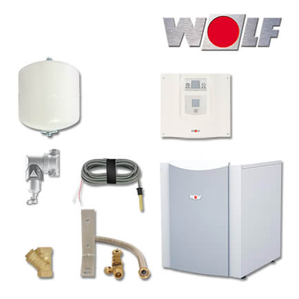 Wolf BWS-1-10 Hocheffizienz-Sole/Wasser-Wärmepumpe mit Wärmepumpen-Manager WPM-1