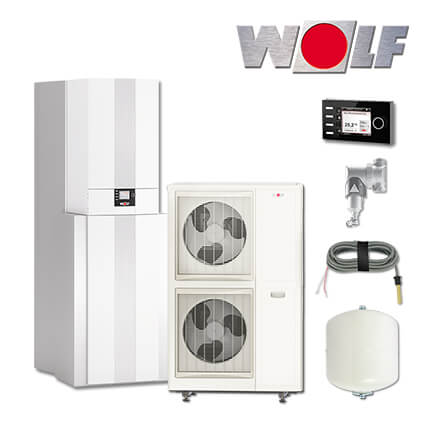 Wolf Paket CHC-Split 14/300, Wärmepumpencenter, Luft/Wasser-Wärmepumpe, BM-2